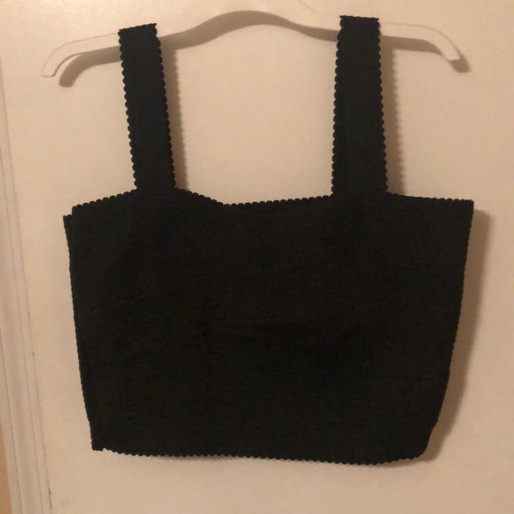 H&M Black Bandage Crop Top Sz Large - Picture 1 of 3